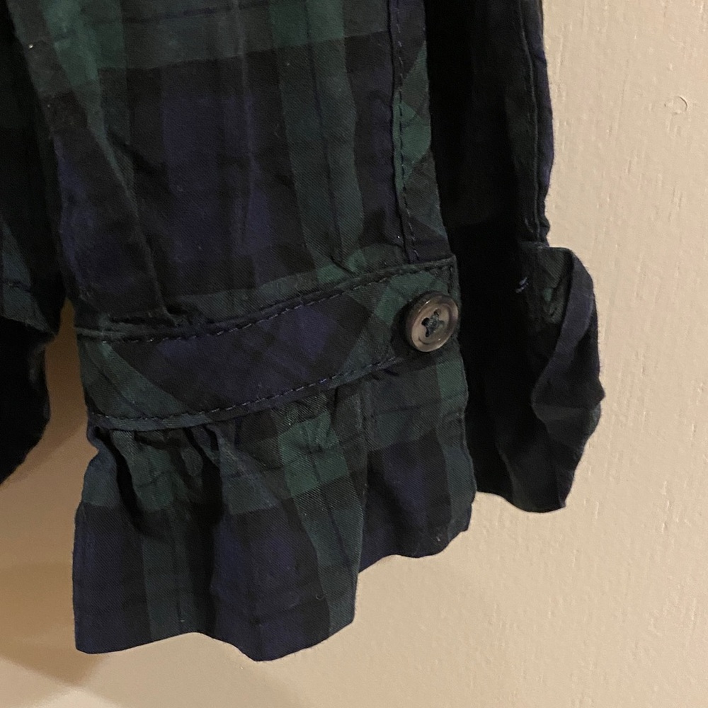 Talbots Plaid Long Sleeve Blouse - Picture 5 of 9